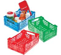 Baker Ross FN273 Caja de Almacenaje Plegable - Pack de 3, Contenedores de Almacenaje Multiusos Apilables para Mudanzas, Documentos, Organización