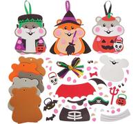 Baker Ross FN288 Kit de decoración Halloween Hamster - Lote de 8, Manualidades para niños, Decoración Halloween