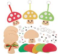 Baker Ross FN308 Llavero seta y kit para colgar del bolso - Pack de 5, Manualidades de otoño para niños