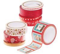 Baker Ross FN353 Washi Tape de Navidad - Pack de 8, Manualidades de Navidad