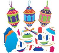 Baker Ross FN361 Kit de Linternas de Ramadán - Pack de 6, Kit de manualidades de Ramadán para niños