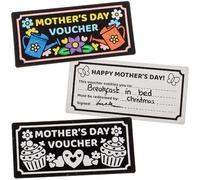 Baker Ross FN402 Vales de Regalo para Colorear y Dibujar - Pack de 10, Día de la Madre Arte y Manualidades para Niños