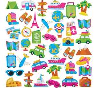 Baker Ross FN424 Pegatinas de espuma con motivos veraniegos - Paquete de 150, pegatinas para manualidades infantiles