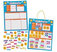 Baker Ross FN437 Mi primer calendario magnético diario - Paquete de 1, calendario para niños con piezas móviles