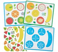 Baker Ross FN450 Juegos de fracciones con segmentos de fruta - Paquete de 2, STEM, ciencia, matemáticas y material didáctico para niños y colegios