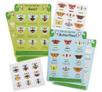 Baker Ross FN460 Hojas informativas con pegatinas para identificar abejas y mariposas - Paquete de 4, STEM, ciencia, matemáticas y material didáctico para niños y colegios