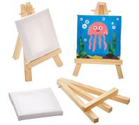 Baker Ross FN475 Mini lienzos y caballetes - Paquete de 3, lienzos pequeños, kits para regalos de fiesta y rellenos para bolsas de fiesta