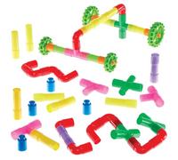 Baker Ross FN482 Tubos de construcción - Paquete de 48, bloques de construcción educativos y herramientas de aprendizaje para niños