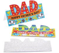 Baker Ross FN494 Tarjetas pop-up para colorear para el Día del Padre - Paquete de 10, manualidades para niños para el Día del Padre