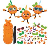 Baker Ross FN498 Kits de decoración combinables con naranjas - Paquete de 8, kits de decoración de espuma para manualidades y artesanía para niños