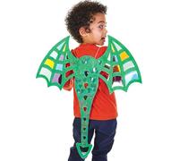 Baker Ross FN500 Kits de alas de dragón de vidrio tintado - Paquete de 2, disfraces y manualidades para niños