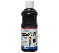 Baker Ross FN510 Pintura acrílica negra 500 ml - Paquete de 1, pintura para manualidades, pintura para niños