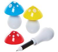 Baker Ross FN512 Bolígrafos con forma de seta - Paquete de 6, rellenos para bolsas de fiesta para niños