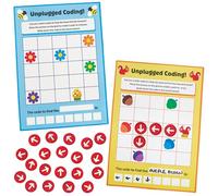 Baker Ross FN541 Juegos de rompecabezas de programación sin conexión - Paquete de 5, STEM, ciencia, matemáticas y ayudas para el aprendizaje para niños y escuelas