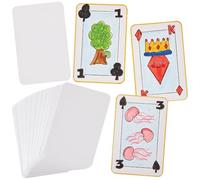 Baker Ross FN554 Baraja de cartas en blanco - Paquete de 3, crea tus propias cartas, diseña tu propio mazo