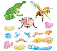 Baker Ross FN576 Mini kits de insectos en 3D - Paquete de 25, kits de modelos de espuma en 3D para niños