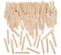 Baker Ross FN580 Mini palitos de madera para manualidades, paquete de 400, palitos de piruleta para manualidades, palitos de helado multiusos