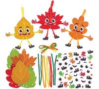 Baker Ross FN585 Kits de Decoración Hoja Mix & Match - Pack de 8, Creativos Sets de Manualidades de Otoño, Divertidas Decoraciones de Temporada