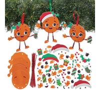 Baker Ross FN609 Kits de Decoración Navideña Naranja y Clavo - Pack de 8, Kits de manualidades navideñas para niños, perfectos para el árbol de Navidad
