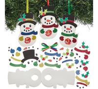 Baker Ross FN612 Portachocolatinas Muñeco de Nieve - Pack de 8, Kits de manualidades navideñas para niños, ideal para regalos y fiestas navideñas