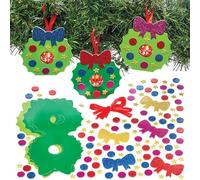 Baker Ross FN614 Corona Navideña Decoraciones para Portachocolates - Pack de 8, Kits de Manualidades Navideñas, Ideales para Regalos de Navidad y Fiestas