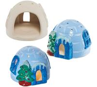 Baker Ross FN615 Portacandelitas de Cerámica Iglú - Pack de 2, Encantadoras Decoraciones Invernales, Perfectas para Añadir un Resplandor Festivo a los Hogares y a las Exposiciones de Temporada