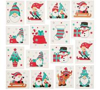 Baker Ross FN663 Tatuajes Navideños Gonk Pals - Pack de 48, Divertidos Tatuajes Temporales Navideños para Niños
