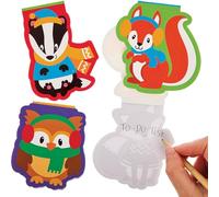 Baker Ross FN666 Blocs de Notas de Animales del Bosque - Pack de 8, Set de Papelería Navideña, Relleno para Bolsas de Fiesta