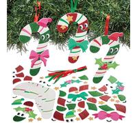 Baker Ross FN675 Set de Decoración Navideña Bastones de Caramelo - Lote de 8, Set de manualidades navideñas para decorar bastones de caramelo