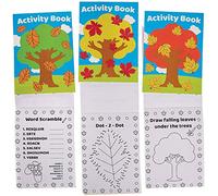 Baker Ross FX193 Mini Libros de Actividades de Otoño - Set de 12, Actividades para Niños