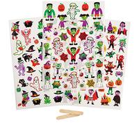 Baker Ross FX208 Pegatina de Halloween - Juego de 120 Autocolantes, Manualidades para Niños