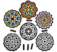 Baker Ross FX233 Imanes de Terciopelo Rangoli - Juego de 12, Manualidades para Niños