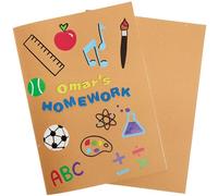 Baker Ross FX309 Cuaderno de Dibujos A4 - Set de 3, Cuaderno para Niños