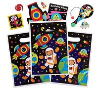 Baker Ross FX320 Bolsas de Cumpleanos Sistema Solar - Set de 10, Decoración de Cumpleaños para Niños