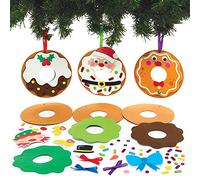 Baker Ross FX363 Decoraciónes del árbol de Navidad de Donuts - Paquete de 8, Decoración de Navidad