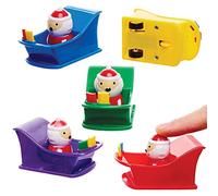 Baker Ross FX409 Juguetes de Fricción del Trineo de Papá Noel - Paquete de 5, Juegos para Niños