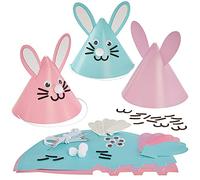 Baker Ross FX502 Kit de sombreros conejito de Pascua - Paquete de 6, Accesorios de artes y manualidades para fiestas de Pascua