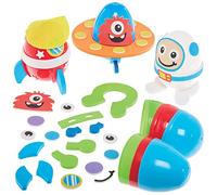Baker Ross FX530 Huevos sistema solar - Paquete de 8, Kit de manualidades con huevos para niños