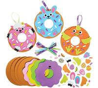 Baker Ross FX541 Kits de rosquillas de Pascua - Paquete de 8, Decoración de Pascua de espuma para niños