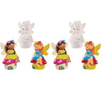 Baker Ross FX590 Hadas de cerámica - Caja de 4, Figuras de cerámica para pintar para niños (Paquete de 2)