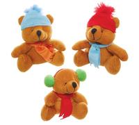 Baker Ross FX599 Ositos de Peluche de Invierno - Pack de 4, Bolsas de Navidad para Niños