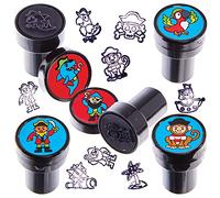 Baker Ross FX621 Sellos de piratas - Pack de 10, Sellos para manualidades infantiles