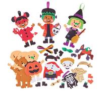 Baker Ross FX636 Kit de Decoración de Halloween Truco o Trato - Lote de 8, Kit de Decoración de Halloween para Niños