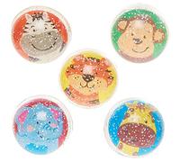 Baker Ross FX656 Pelotas con purpurina amigos de la selva - Pack de 10, Relleno para bolsas de fiesta infantiles