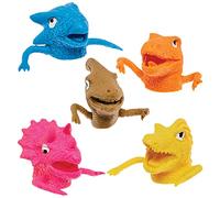 Baker Ross FX671 Títeres de dinosaurio - Pack de 10, Rellenos para bolsas de fiesta infantiles