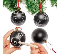 Baker Ross FX732 Chalk Baubles - caja de 4, Diseña tus propios adornos navideños y decoraciones para el árbol