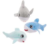 Baker Ross FX748 Peluche tiburón - Pack de 3, Peluches para fiestas infantiles