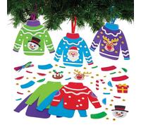 Baker Ross FX775 Kit de Decoración Navideña Jumper Mix and Match - Pack de 8, Manualidades navideñas para niños