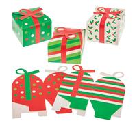 Baker Ross FX797 Cajas para Regalos de Navidad - Pack de 10, Accesorios de Navidad para Fiestas y Manualidades