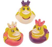 Baker Ross FX822 Patos de goma princesa - Pack de 6, Relleno para bolsas de fiestas infantiles